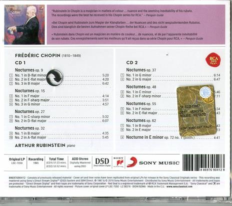 Notturni - CD Audio di Frederic Chopin,Arthur Rubinstein - 2