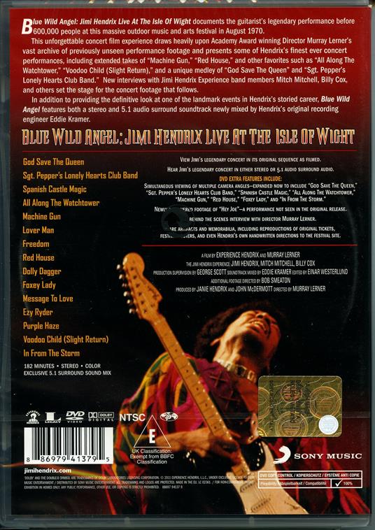Jimi Hendrix. Blue Wild Angel. Live at the Isle of Wight (DVD) - DVD di Jimi Hendrix - 2
