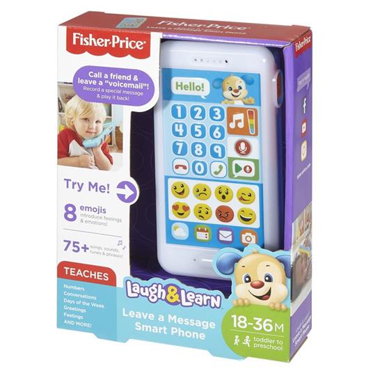 Fisher Price- Smartphone Lascia Un Messaggio, Giocattolo Elettronico Ridi Impara 18-36 Mesi - 2