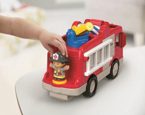 Camion Dei Pompieri Little People Luci Suoni Fisher-Price Gioco Prima Infanzia - 3