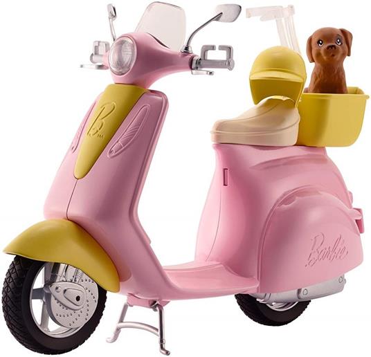 Barbie, Playset con Bambola in Motorino e Cagnolino - 2