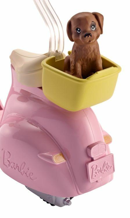 Barbie, Playset con Bambola in Motorino e Cagnolino - 7