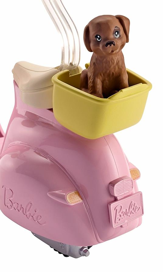 Barbie, Playset con Bambola in Motorino e Cagnolino - 10