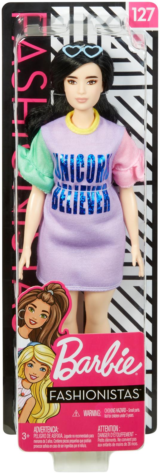 Barbie Fashionista. Bambola Mora con Vestito Unicorn Believer - 6