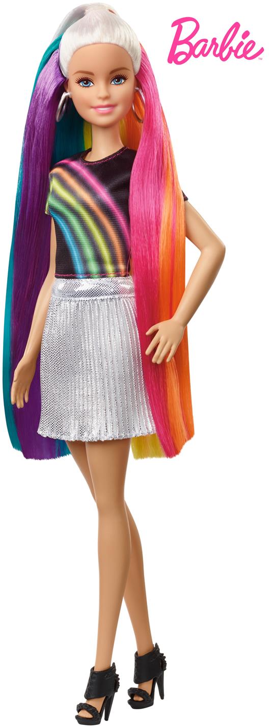 Barbie Capelli Arcobaleno Bambola con Accessori inclusi, Giocattolo per  Bambini 3+ Anni. Mattel (FXN96) - Barbie - Barbie Fab - Bambole Fashion -  Giocattoli | laFeltrinelli