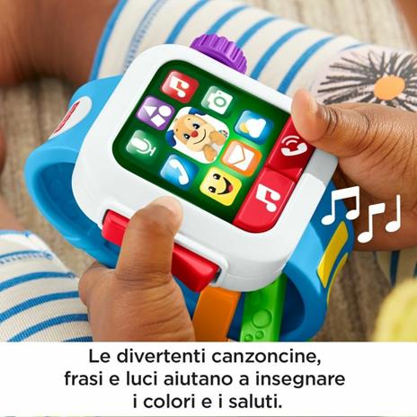 Fisher-Price Smart Watch Scopri e Impara, Insegna Numeri e Colori, Giocattolo per Bambini 6+ Mesi - 6