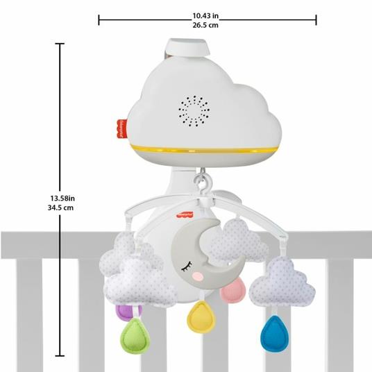 Fisher-Price Giostrina Soffici Nuvolette Con Unità Relax, Giocattolo Per Neonati, Multicolore, GRP99 - 4