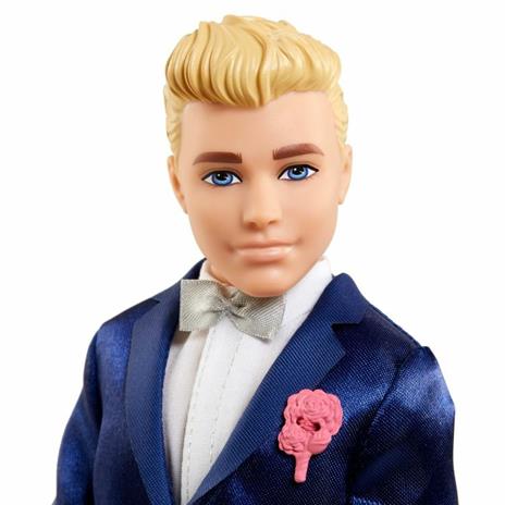 Barbie- Bambola Ken Sposo con smoking e scarpe, con 5 accessori, giocattolo per bamini 3+anni - 3