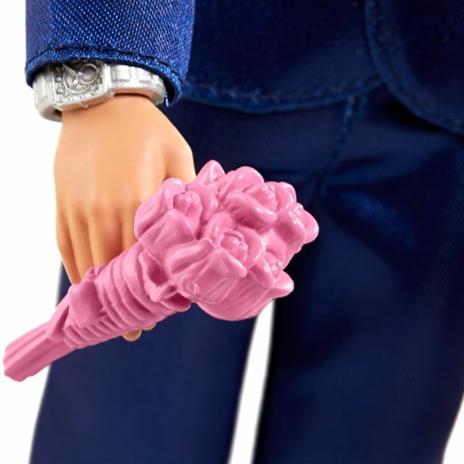 Barbie- Bambola Ken Sposo con smoking e scarpe, con 5 accessori, giocattolo per bamini 3+anni - 6