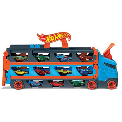 Hot Wheels 2in1 Camion Trasportatore e Pista con 3 Macchinine,Giocattolo per Bambini 4+Anni - 2