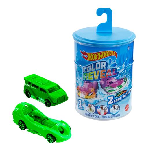 Hot Wheels Color Reveal Confezione da 2 Veicoli in scala 1:64, Macchinine Cambia Colore, Giocattolo per Bambini 3+Anni - 2