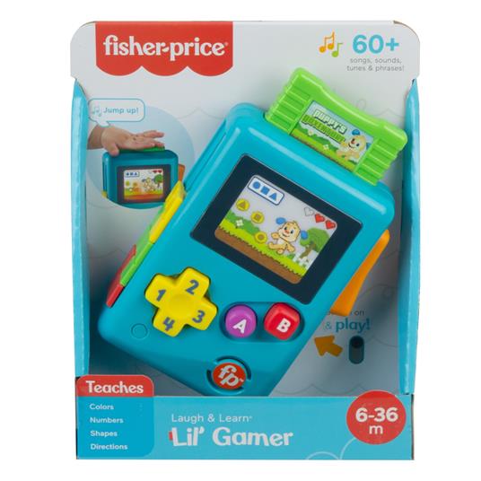 Fisher-Price Ridi & Impara Baby Console Gioca e Vai, Giocattolo educatico con musica, suoni e frasi. - 5