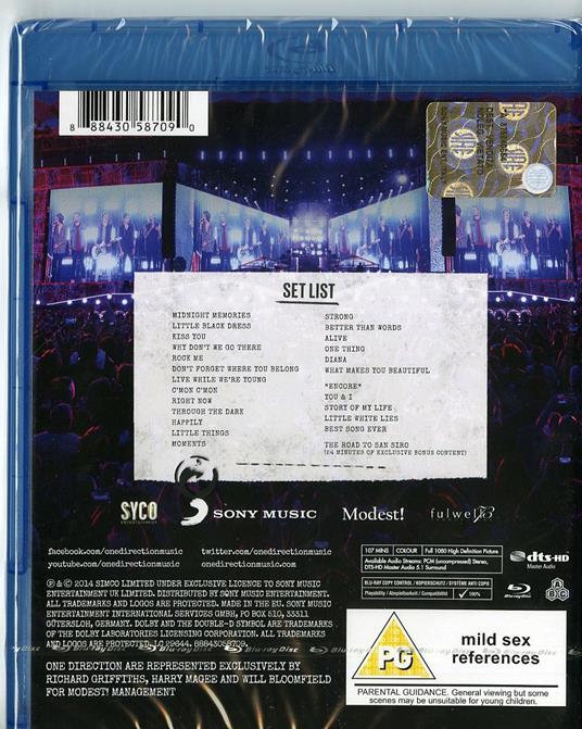 One Direction. Where We Are. Live From San Siro Stadium (Blu-ray) - One  Direction - CD | laFeltrinelli