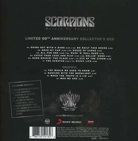 Return to Forever (50th Anniversary Collector's Box) - Vinile LP + CD Audio di Scorpions - 2