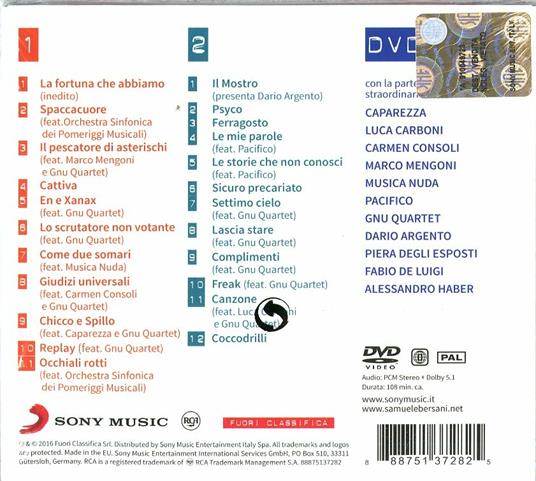 La fortuna che abbiamo. Live - CD Audio + DVD di Samuele Bersani - 2