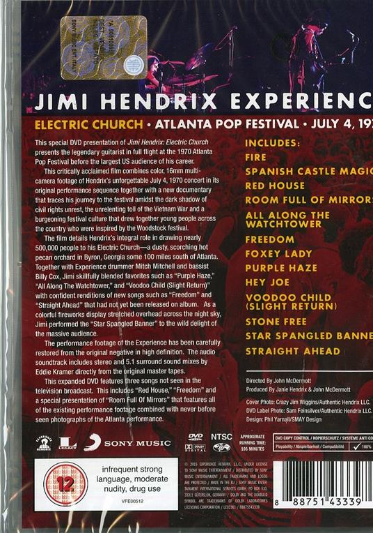 Jimi Hendrix. Electric Church (DVD) - Jimi Hendrix - CD | laFeltrinelli