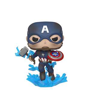 Giocattolo POP Marvel: Endgame- Capt A with BrokenShield&Mjolnir Funko