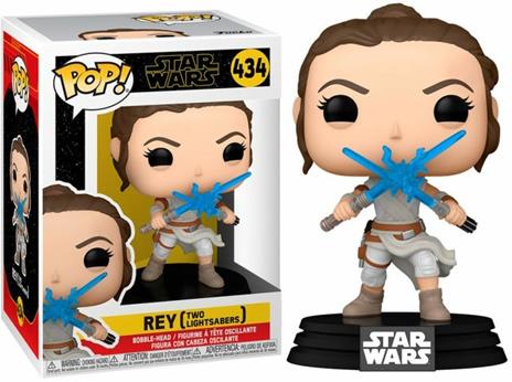 Star Wars Funko Pop! Rey W/Two LightSabers Bobble-Head Vinyl Figure 434