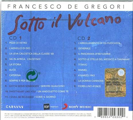 Sotto il vulcano - CD Audio di Francesco De Gregori - 2