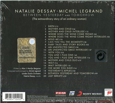 Between Yesterday and Tomorrow - CD Audio di Michel Legrand,Natalie Dessay - 2