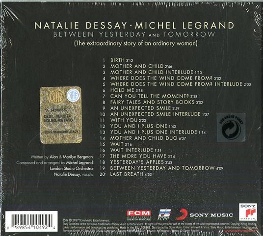 Between Yesterday and Tomorrow - CD Audio di Michel Legrand,Natalie Dessay - 2