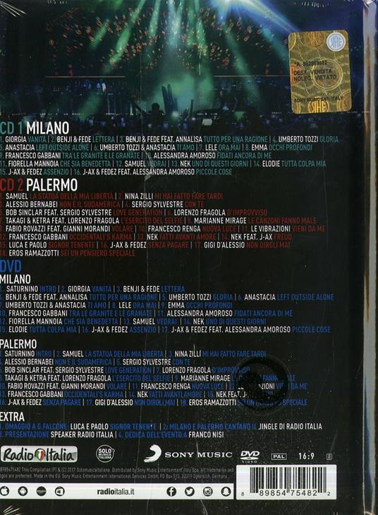 Radio Italia Live. Il concerto: Milano-Palermo - CD Audio + DVD - 2