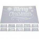 Offerta 3 Stancil Natalizi 50x30 Cm Assortiti Accessori Decoro Natale