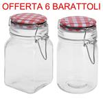 Offerta Set 6 Barattoli In Vetro 90Ml 4 x 8 Cm Per Conserve Antipasti