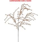 2 Rami Decorativi Con Bacche Oro 74 Cm Decorazioni Natale