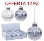 Offerta 6 Palline 8cm Trasparenti Con Glitter Assortite Natale Addobbi