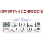 Offerta 4 Confezioni 10 Microled Lineari Luci Bianco Freddo A Batteria Luci Di Natale Addobbi Presepi