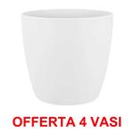 Offerta 4 Vaso Brussels Round Mini 10,5cm White Elho