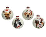 Offerta 3 Palline Con Cani Natalizi 8cm Modello Assortito Addobbi Natale Albero