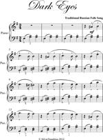 Dark Eyes Easy Piano Sheet Music