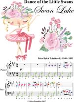 Dance of the Little Swans Easy Elementary Piano with Colored Notes