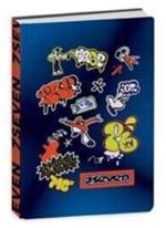 Diario standard Tessuto 12 mesi, 2024-25, Seven Cartotecnica Boy Seven, blu-nero stickers