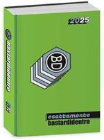 Diario Pocket 16 mesi, 2024-25, Color New Bastardidentro, verde con logo grigio-bianco