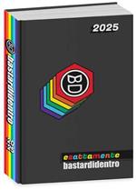 Diario Pocket 16 mesi, 2024-25, Color New Bastardidentro, nero con logo arcobaleno