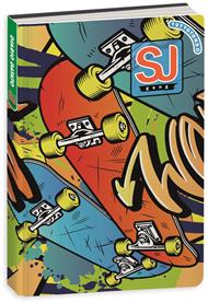 Diario 10 mesi, 2024-25 Datato Sj Gang Boy, skateboard rosso