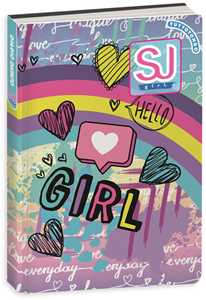 Cartoleria Diario 10 mesi, 2024-25 Datato Sj Gang Girl, rosa-lilla arcobaleno Sj Gang
