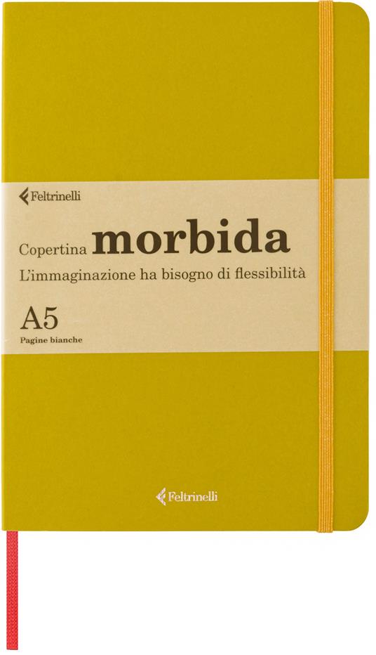 Taccuino Feltrinelli A5, a pagine bianche, copertina morbida, chartreuse,  giallo, verde - 14,8 x 21 cm - Feltrinelli - Cartoleria e scuola