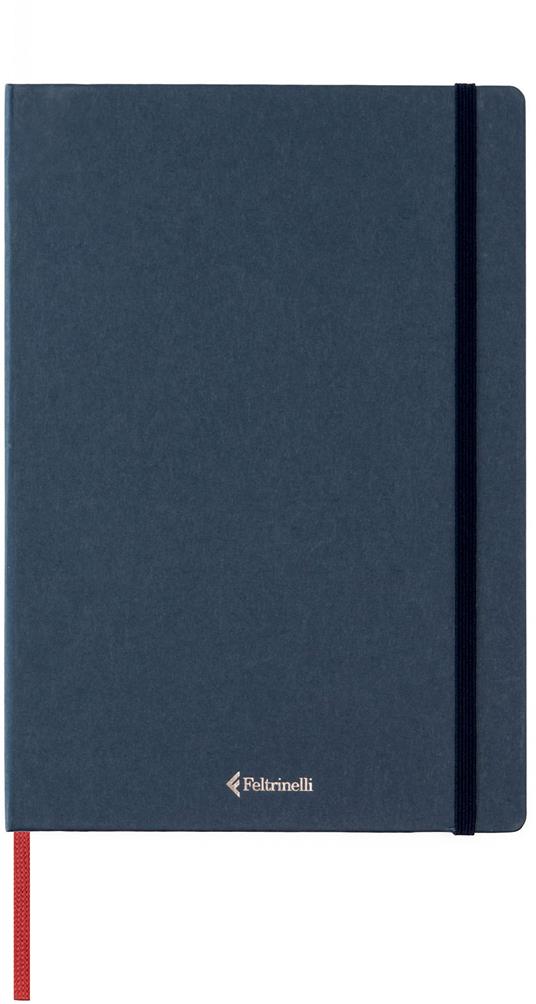 Taccuino Feltrinelli A5, a righe, copertina rigida, blu - 14,8 x 21 cm -  Feltrinelli - Cartoleria e scuola