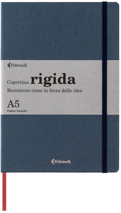 Taccuino Feltrinelli A5, a pagine bianche, copertina rigida, verde ottanio  - 14,8 x 21 cm - Feltrinelli - Cartoleria e scuola