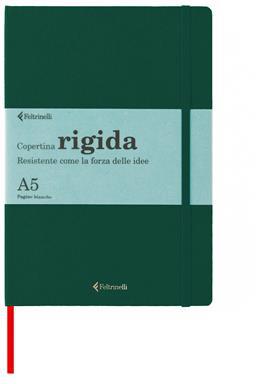 Taccuino Feltrinelli A5, a pagine bianche, copertina rigida, verde - 14,8 x 21 cm