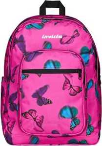 Cartoleria Zaino Jelek Fantasy Grs Invicta Backpack, Rosa con farfalle 32 x 43 x 25 cm Invicta