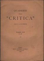 Quaderni della \critica\\ 16 marzo 1950\