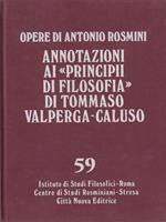 Opere di Antonio Rosmini. Vol.59. Annotazioni ai principi di filosofia di Tommaso Valperga-caluso