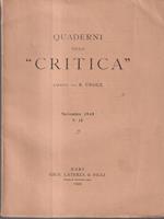 Quaderni della \critica\\ 15 novembre 1949\