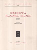Bibliografia Filosofica Italiana. 1989