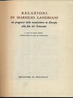 Relazioni di Marsilio Landriani Sui Progressi delle Manifatture in Europa